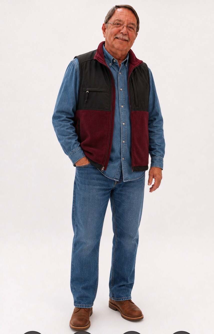 NWT, Chaps Men's Fleece Vest, Sz M
